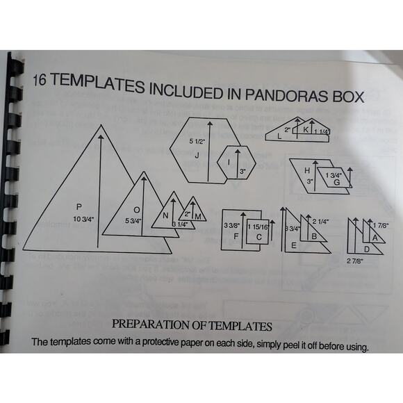 Huge Quilter's Ruler Template Set - 16, Pink, Includes Patterns + Instructions - Picture 10 of 12